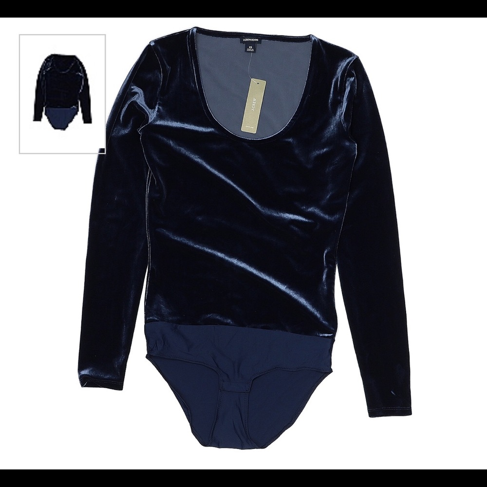 J Crew Velvet Body Suit NWT